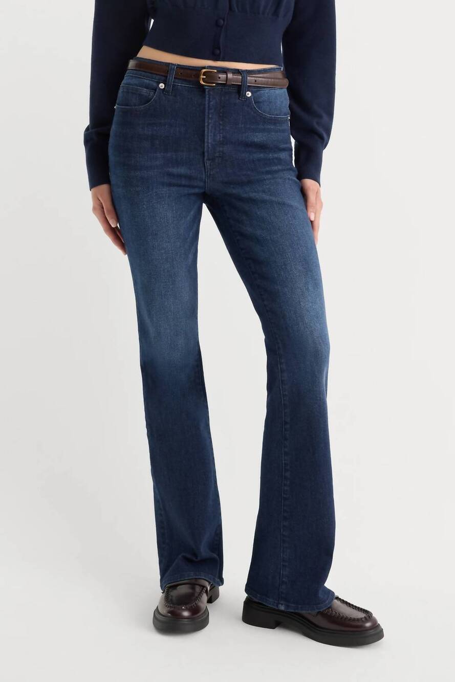 NEW GOOD AMERICAN good classic bootcut jeans in indigo511